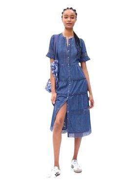 GAP X LOVESHACKFANCY Midi Dress, Size M.